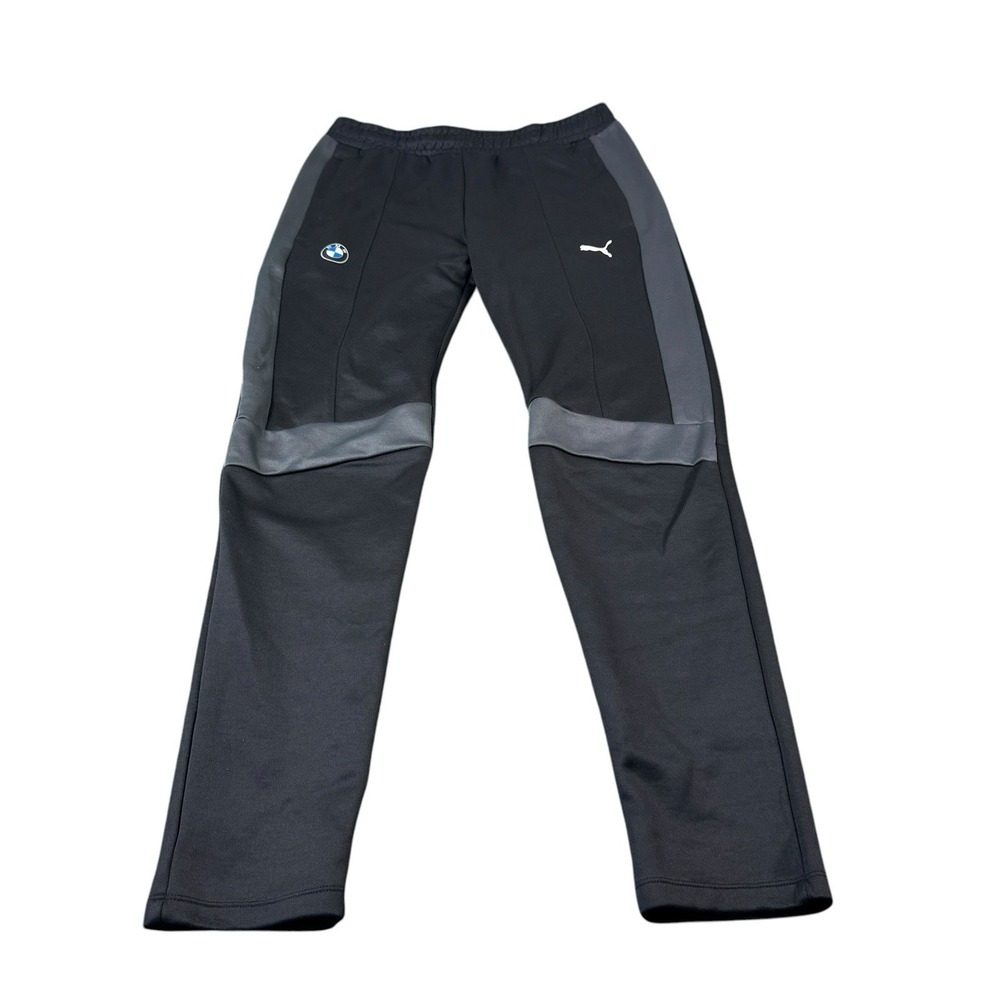 Puma X‎ BMW Black Gray Colorblock Performance Men's Track Pant Size Medium M